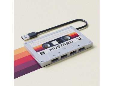 Mustard Retro 4 Girişli USB Çoğaltıcı Mustard Retro 4 Girişli USB Çoğaltıcı