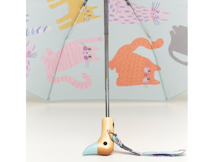 Original Duckhead Duck Kompakt Şemsiye Arty Cats Ice