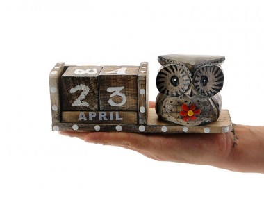 El Yapımı Ahşap Baykuş Takvim El Yapımı Ahşap Baykuş Takvim