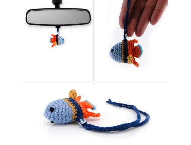 El Örgüsü Balık Araba Süsü  El Örgüsü Balık Araba Süsü