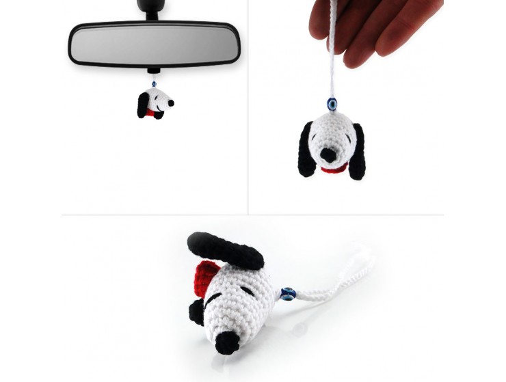 El Örgüsü Snoopy Araba Süsü 