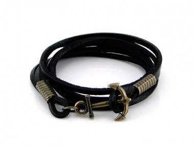 Çıpa Deri Bileklik