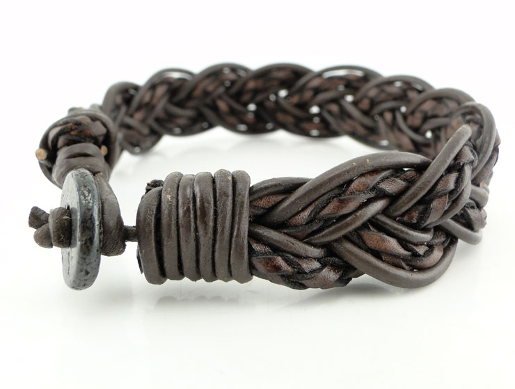Braid Örgü Deri Bileklik (Kahverengi) Braid Örgü Deri Bileklik (Kahverengi)