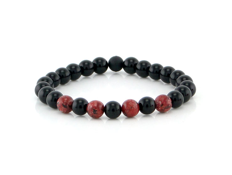 Coral Onyx Doğal Taş Bileklik