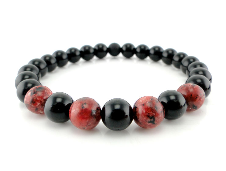 Coral Onyx Doğal Taş Bileklik Seti