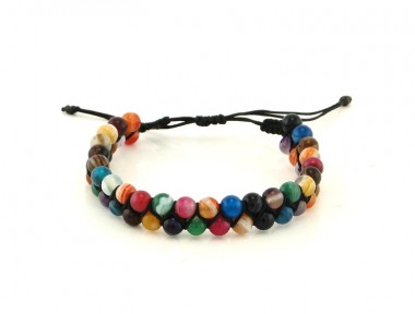 Braid Akik Doğal Taş Bileklik (Rainbow) Braid Akik Doğal Taş Bileklik (Rainbow)