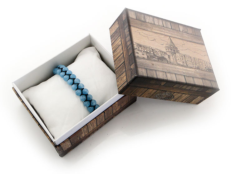 Braid Aquamarine Doğal Taş Bileklik Braid Aquamarine Doğal Taş Bileklik