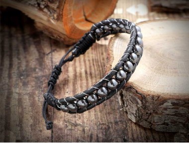 Makrome Hematit Doğal Taş Bileklik Makrome Hematit Doğal Taş Bileklik