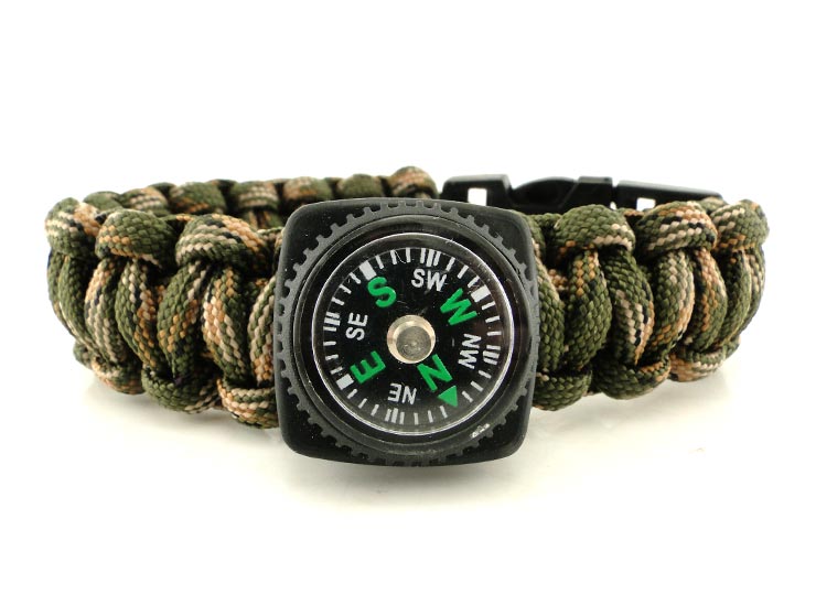 Pusulalı Paracord Bileklik (Kamuflaj)