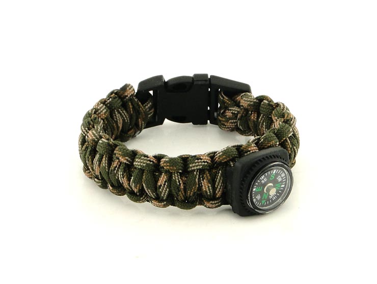 Pusulalı Paracord Bileklik (Kamuflaj)