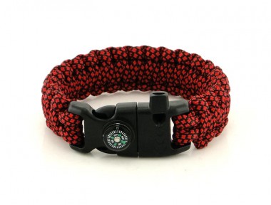 Survival Paracord Bileklik (Kırmızı) Survival Paracord Bileklik (Kırmızı)
