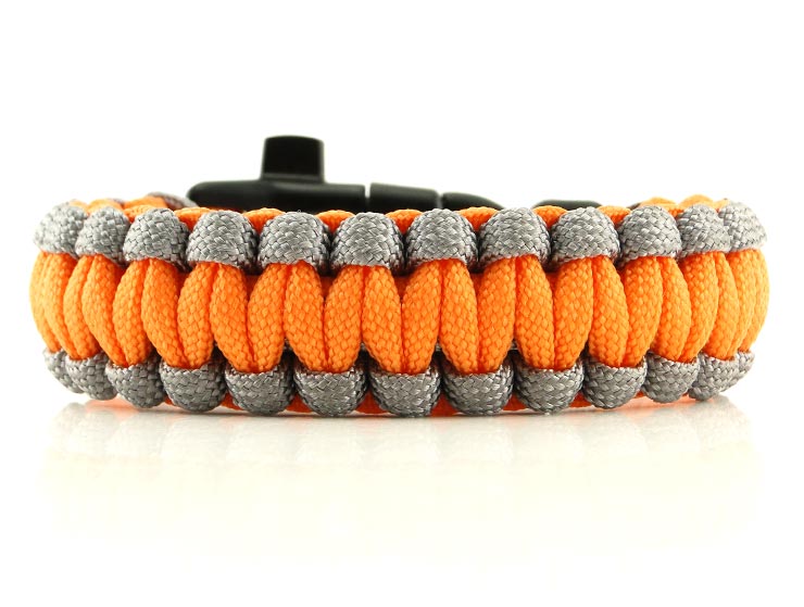 Survival Paracord Bileklik (Turuncu Gri) Survival Paracord Bileklik (Turuncu Gri)