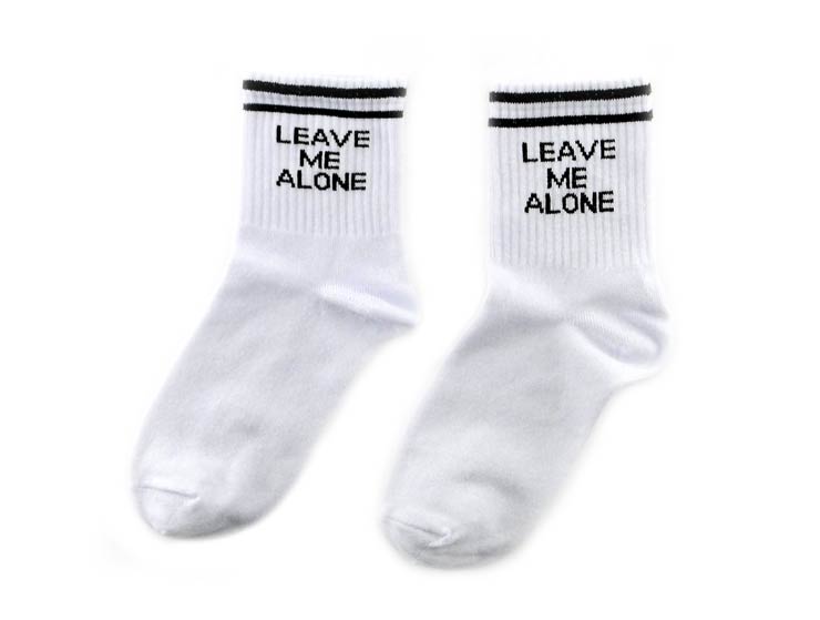 Leave Me Alone Çorap (Beyaz)