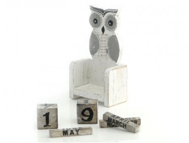 Owl El Yapımı Ahşap Takvim II Owl El Yapımı Ahşap Takvim II