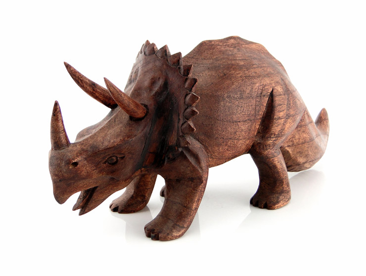 El Yapımı Ahşap Dinozor Anchiceratops