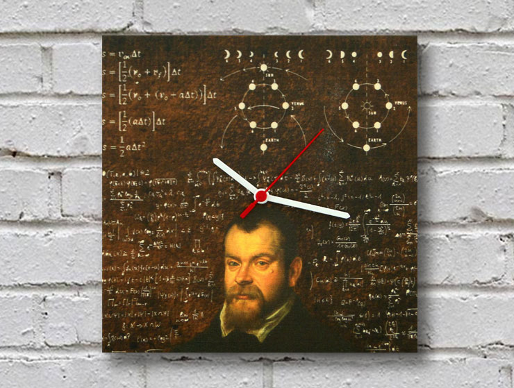 Galileo Galilei Ahşap Duvar Saati