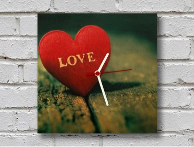 Love Ahşap Duvar Saati Love Ahşap Duvar Saati