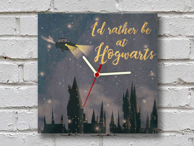 Hogwarts Ahşap Duvar Saati