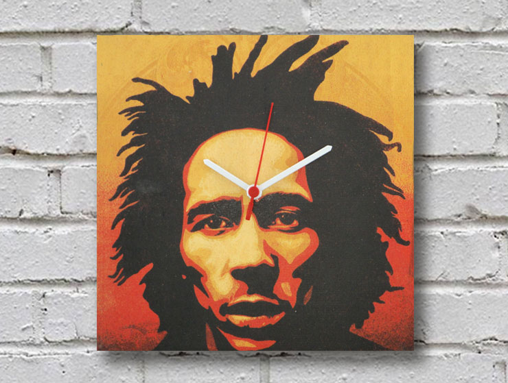 Bob Marley Ahşap Duvar Saati Bob Marley Ahşap Duvar Saati