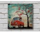 Camper Van Ahşap Duvar Saati Camper Van Ahşap Duvar Saati