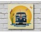 Camper Van Ahşap Duvar Saati III Camper Van Ahşap Duvar Saati III