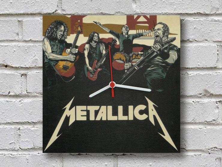 Metallica Ahşap Duvar Saati