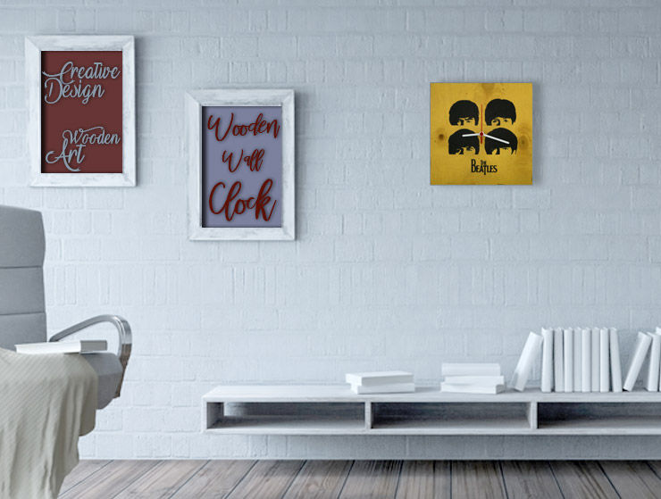 The Beatles Ahşap Duvar Saati The Beatles Ahşap Duvar Saati