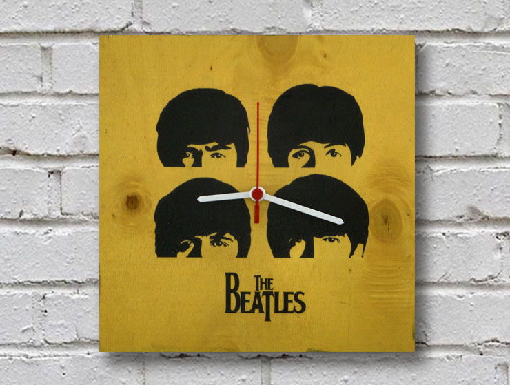 The Beatles Ahşap Duvar Saati The Beatles Ahşap Duvar Saati