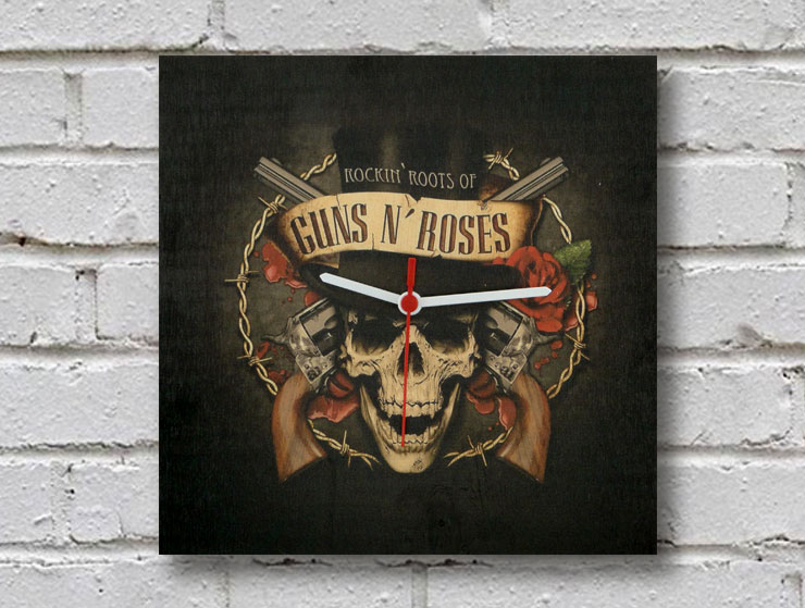 Guns N Roses Ahşap Duvar Saati Guns N Roses Ahşap Duvar Saati