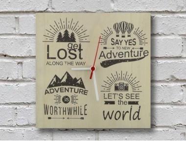 Adventurous Ahşap Duvar Saati Adventurous Ahşap Duvar Saati