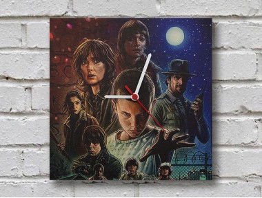 Stranger Things Ahşap Duvar Saati Stranger Things Ahşap Duvar Saati