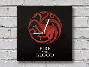 Targaryen Ahşap Duvar Saati