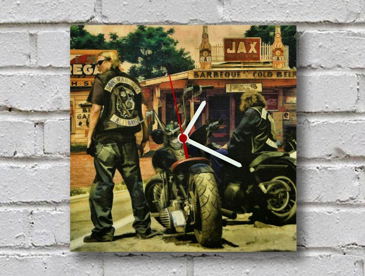 Sons of Anarchy Ahşap Duvar Saati Sons of Anarchy Ahşap Duvar Saati