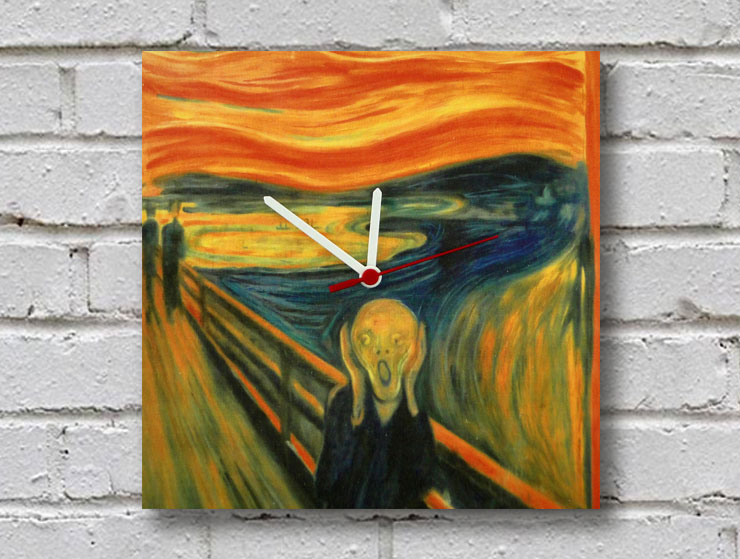 The Scream Ahşap Duvar Saati The Scream Ahşap Duvar Saati