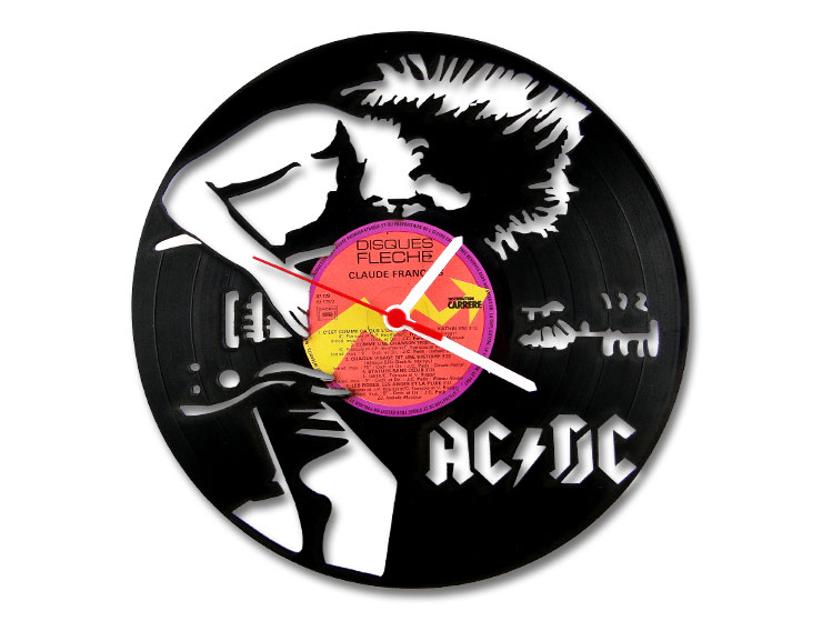 AC/DC Vinyl Record Duvar Saati AC/DC Vinyl Record Duvar Saati