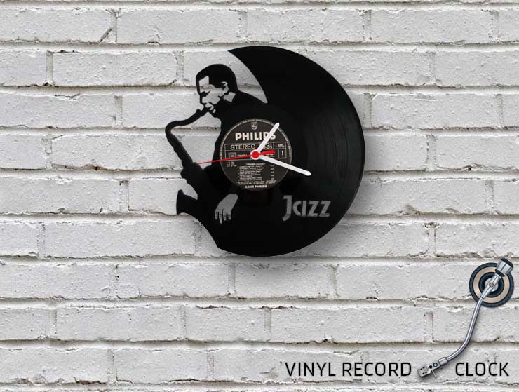 Jazz Vinyl Record Duvar Saati Jazz Vinyl Record Duvar Saati