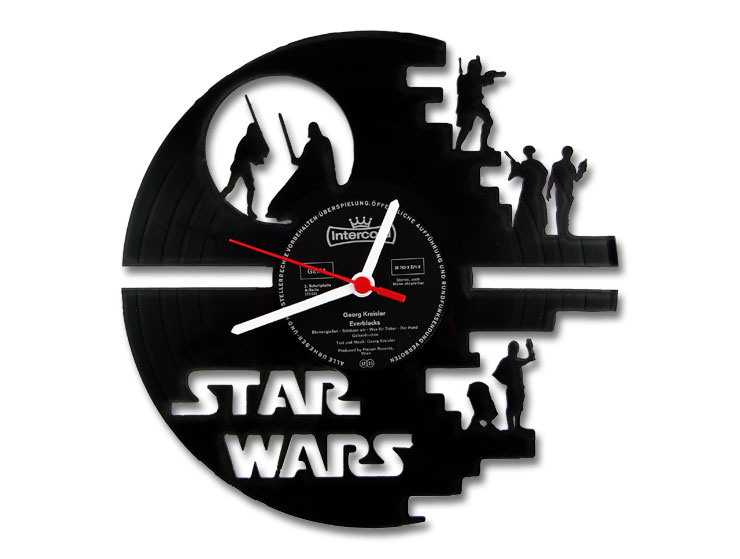 Star Wars Vinyl Record Duvar Saati II Star Wars Vinyl Record Duvar Saati II