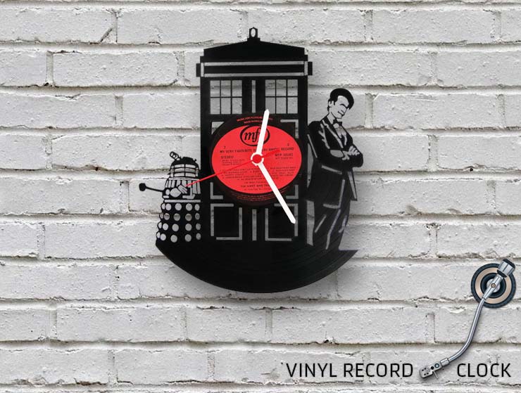 Doctor Who Vinyl Record Duvar Saati Doctor Who Vinyl Record Duvar Saati