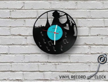 Jazz Vinyl Record Duvar Saati II Jazz Vinyl Record Duvar Saati II