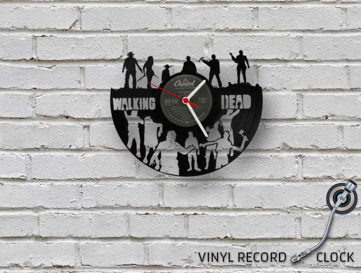 Walking Dead Vinyl Record Duvar Saati