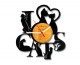 I Love Cats Vinyl Record Duvar Saati I Love Cats Vinyl Record Duvar Saati