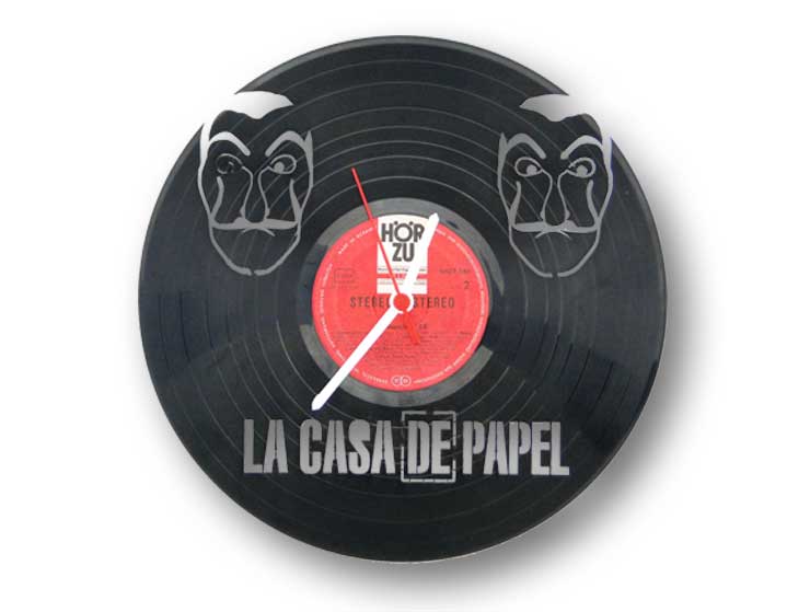 La Casa De Papel Vinyl Record Duvar Saati