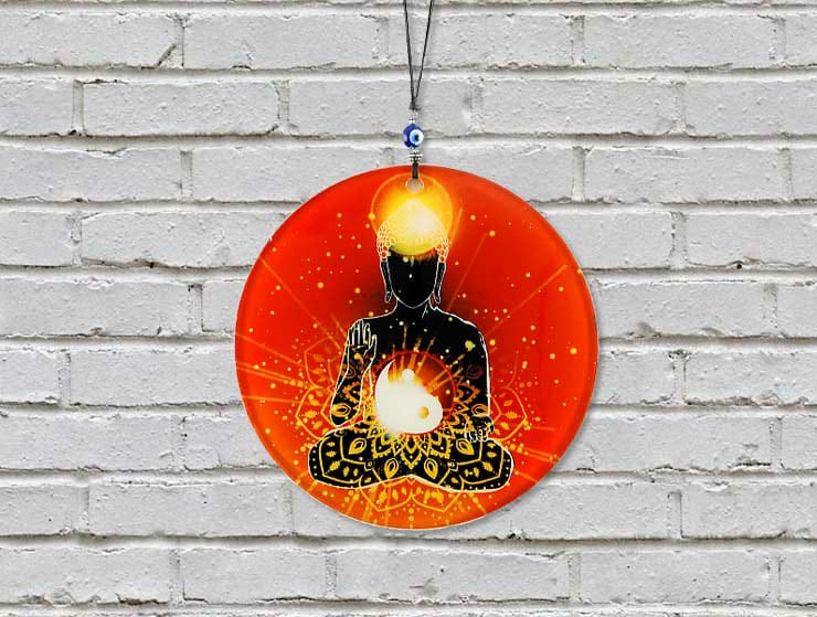 Yoga Yin Yang Cam Duvar Dekoru