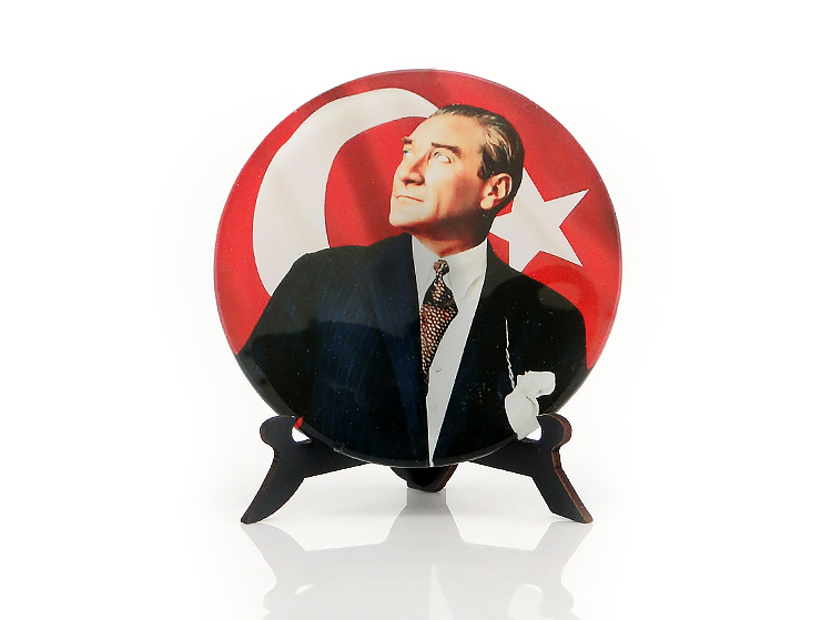 Atatürk Cam Masa Üstü Dekoru Atatürk Cam Masa Üstü Dekoru