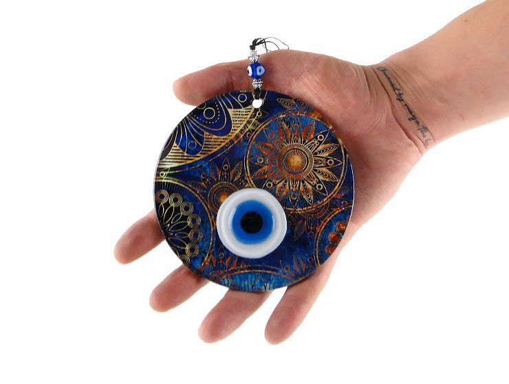 Güneş Füzyon Cam Nazar Boncuğu 12cm Güneş Füzyon Cam Nazar Boncuğu 12cm