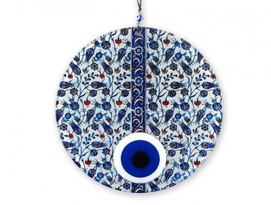 Çini Lale Füzyon Cam Nazar Boncuğu 23cm Çini Lale Füzyon Cam Nazar Boncuğu 23cm