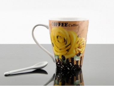 Coffee Rose Porselen Kupa Bardak