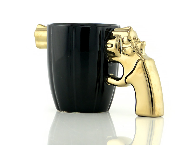 Gun Mug 3D Kupa Bardak (Gold) Gun Mug 3D Kupa Bardak (Gold)