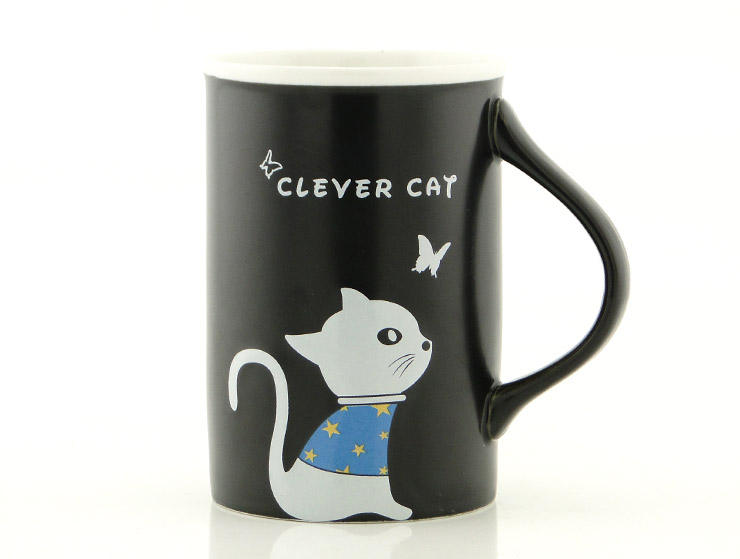 Clever Cat Kupa Bardak (Siyah)