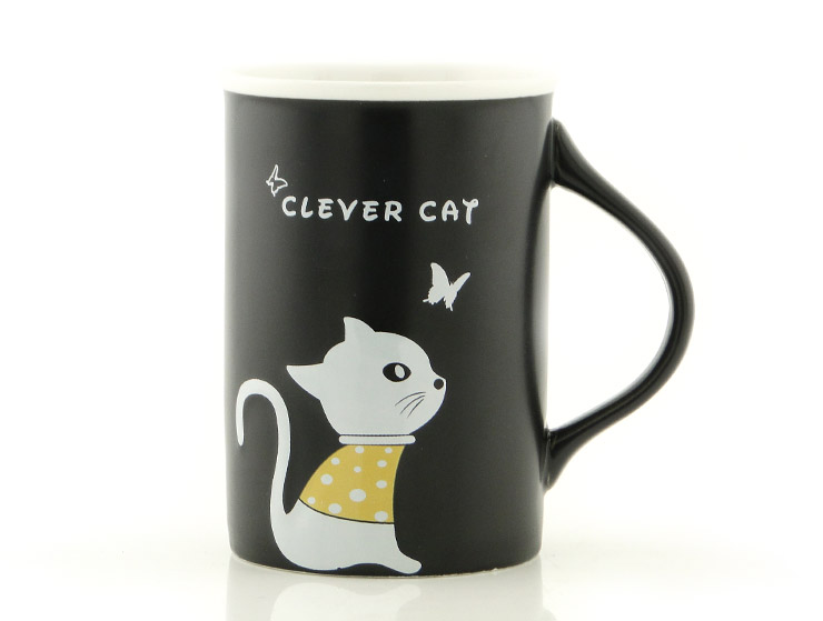 Clever Cat Kupa Bardak (Siyah)